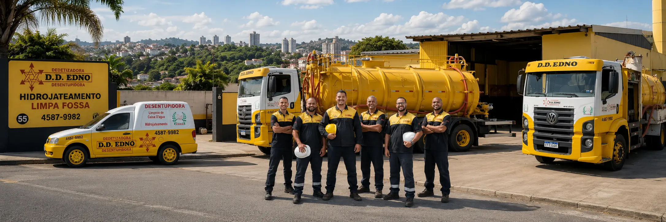 Equipe e frota da D.D. Edno para atendimento em Várzea Paulista, Jundiaí e região
