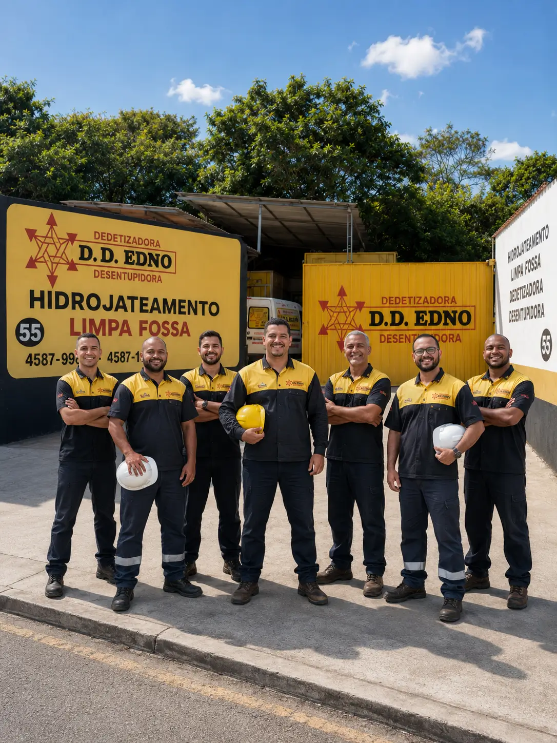 Equipe técnica da D.D. Edno em Várzea Paulista